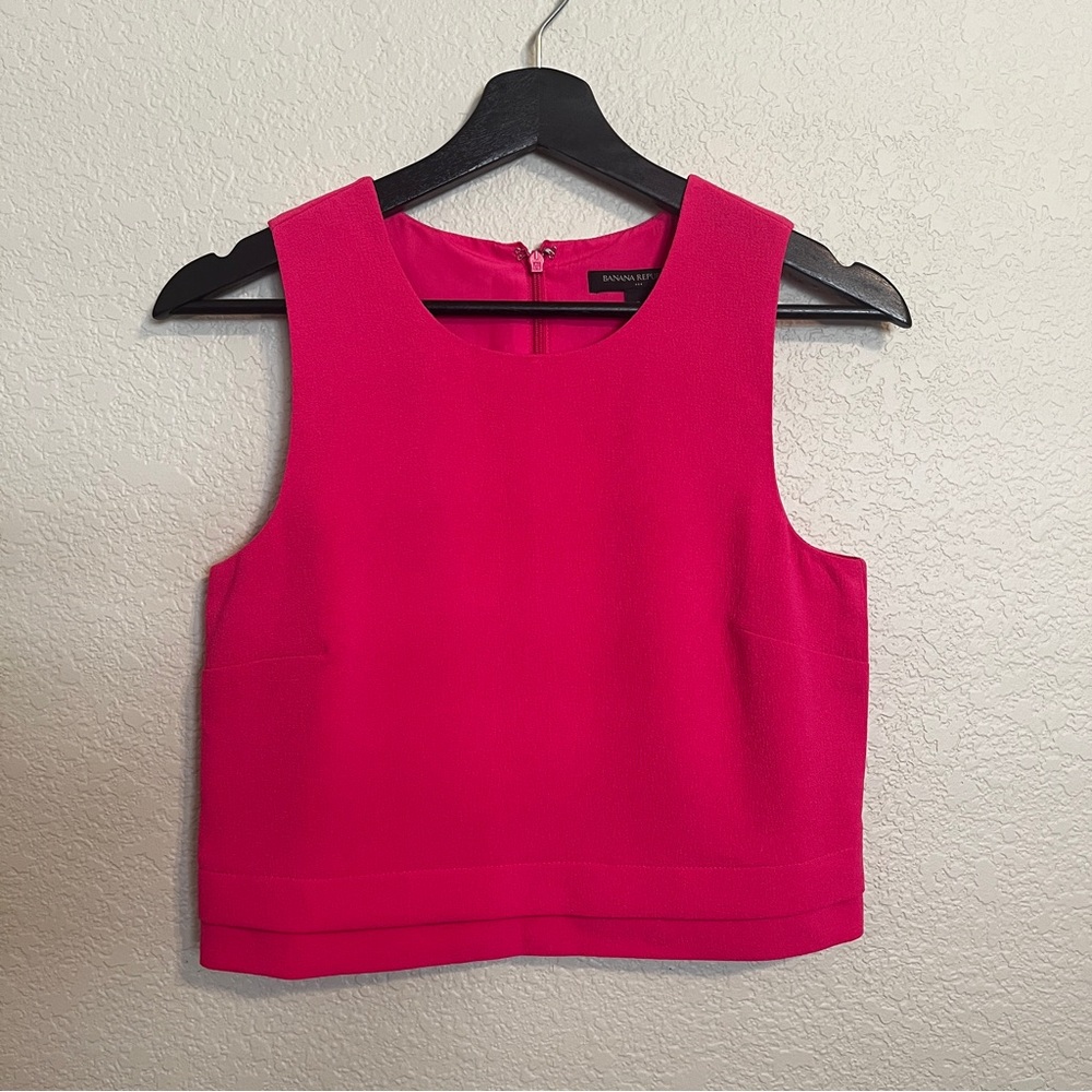 Banana Republic Pink Sleeveless Crop Top Women Size 0